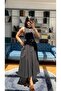 Zero Sleeve Dress with Leather Belt - 2