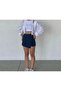 Women's Shorts Skirt Navy Blue Shorts Skirt - 3