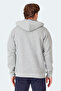 Majestic I Men's Zippered Hooded Pocket Gray / White Sweatshirt - 5