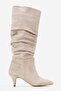 Women's Bellows Boots Beige Suede - 2