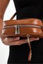 Small Size Embroidery Detailed Crossbody Cross Strap Women's Shoulder Bag Brown - 4