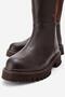 Women's Flat Zippered Stretch Boots Brown Skin - 3