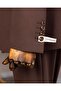 Italian Style 8 Drop Jacket Vest Pants Suit Brown T14593 - 6