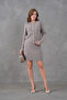 Women's Crew Neck Button Closure Jacket Skirt Two-Piece Knitwear Set - 5