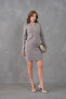 Women's Crew Neck Button Closure Jacket Skirt Two-Piece Knitwear Set - 4