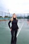 Premium Stretch Fabric Zippered Jacket - Flared Pants 2-Piece Set