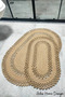 Jute 2-Piece Mat, Bathroom Mat, Door Mat, Balcony Mat, Mat Set, Gift, Dowry