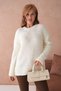 Oversized Soft Textured Crew Neck Knitwear Sweater Aw25Kz0085 - 6