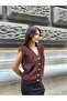 Plush Knitwear Buttoned Vest - 3