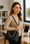 Women's Shoulder Bag with Accessory Detail - 2