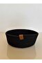 Black Round Jute Basket – Multi-Purpose Organizer and Bread Basket - 3