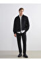 Lcw Vision Black Regular Fit Long Sleeve Cashmere Men's Shirt Jacket