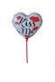 Foil Heart Balloon Kiss Me Red White 18 Inch 45 cm 4 Pieces Helium Compatible - 3