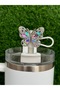 Stone Butterfly Thermos Straw Cover/Butterfly Straw Ornament/Straw Stopper/Shiny Butterfly Straw Case - 7