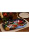 Christmas Themed Metal Serving Tray, Santa Claus, Snowman and Gift Sleigh Presentation Tray 35X15 cm