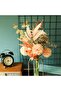 Artificial Fake Flowers Silk Flower 17.7in Fall Arrangement - Pink Coral - 3