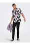 Onstrev Reg Ctn Lin Aop Ss Shirt Noos Men's Pink Kk Shirt - 22025125 - 5