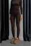 Brown Fuso Leggings with Foot Strap - 2