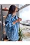 Oversized blue denim jacket - 3