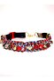 New Year's Special Handmade Paracord Dog Collar – 40–50 cm Adjustable (Red-Green-White and Gold) - 2