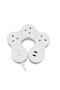 Adjustable 4-Ports UK Power Strip Extension Cord with 2 USB Ports 1.8m White - 3