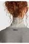 Women's Light Gray Modal Blend Label Detailed Crew Neck Sweatshirt - 6
