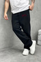 Men's Winter Baggy Cotton Boston Lettering Wide Leg Side Pocket Sweatpants