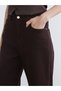 Classic Brown Wideleg Women's Jean Pants - 3