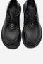 Band Black Skin Genuine Leather Lace-Up Women's Loafer Shoes - 2