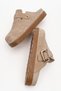 Women's Genuine Leather Daily Slippers 6333 Beige Suede - 7