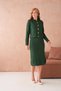 Women's Crew Neck Button Detail Textured Jacket Dress Two-Piece Knitwear Set - 5