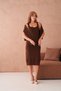 Women's Crew Neck Button Detail Textured Jacket Dress Two-Piece Knitwear Set - 5