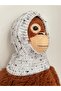 Baby Kids Hand Knitted Neck Collar Beanie Balaklava White - Black Coffee Grayish String - 2