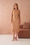 Women's Crew Neck Button Detail Textured Jacket Dress Two-Piece Knitwear Set - 2