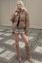 Mink Mock Neck Women's Fur Coat Mg2259 - 5