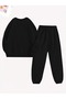 -Women's Printed Bench Oversized Sweatahirt -Sweatpants 2-Piece Set - 2