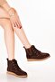 Genuine Leather Non-Slip Sole Comfortable Daily Stylish Boots Mlk.5087 Brown Suede - 2