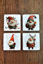 Natural Stone Coasters - Christmast Clipart Printed 10X10Cm New Year Stone Coasters 500