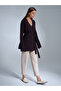 61002 Double-Breasted Belted Wool Blend Knitwear Cardigan-Dark Brown - 5