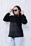 Plus Size Lace Detailed Leather Detailed Sweatshirtz - 3