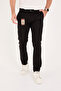 Men's Slim Fit Slim Fit Stretch Fabric Cotton Stretch Chino Canvas Trousers Black - 4