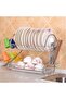 2-Layer Assembled Dish Rack Silver