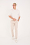 Men's Slim Fit Slim Fit Stretch Fabric Cotton Stretch Chino Canvas Trousers Beige