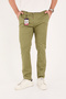 Men's Slim Fit Slim Fit Stretch Fabric Cotton Stretch Chino Canvas Trousers Khaki - 3