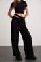 Bruıxa Women's Black Sweatpants with Fleece Inside and Soft Waist Detail