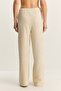 Women's Cream Wide Leg Crinkle Knitted Trousers 4108 60283847 - 8