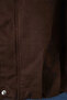 Women's Brown Oversized Zipper and Snap Closure Pocketless Suede Leather Jacket Hzl25W-Bd107301 - 5