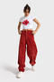 Women's Coral Cindy 26W5-104 Skater Fit Loose Cut Thick Corded Fabric Velvet Velvet Fabric Pants - 2