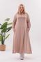 Plus Size Striped Detail Polo Neck Dress - 3