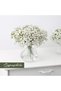 BETESSIN Sky Stars Artificial Gypsophila Flowers Bouquet (White, ~400 Pieces) - 3 Bunches - 6